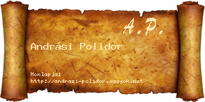Andrási Polidor névjegykártya